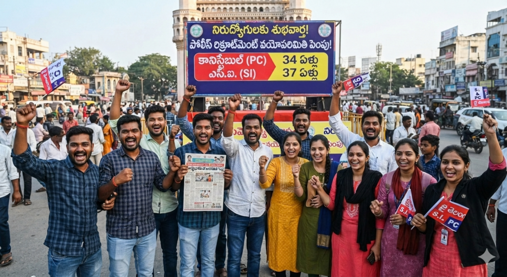 నిరుద్యోగులకు శుభవార్త .. కానిస్టేబుల్ 34, ఎస్సై 37 ఏళ్లు ఏజ్ లిమిట్ పెంపు