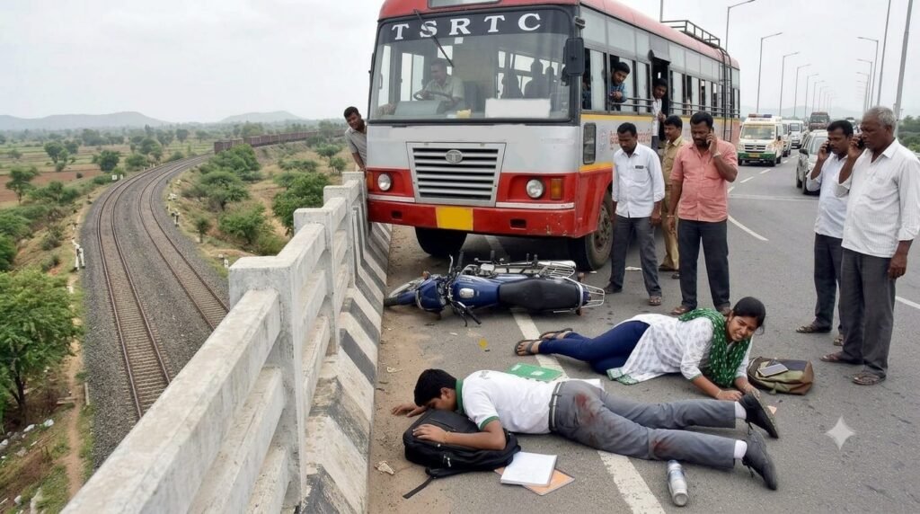 యంనంపేట ఫ్లైఓవర్‌పై ఘోర రోడ్డు ప్రమాదం..